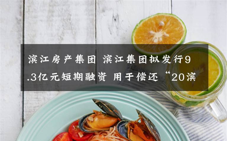 滨江房产集团 滨江集团拟发行9.3亿元短期融资 用于偿还“20滨江房产CP001”