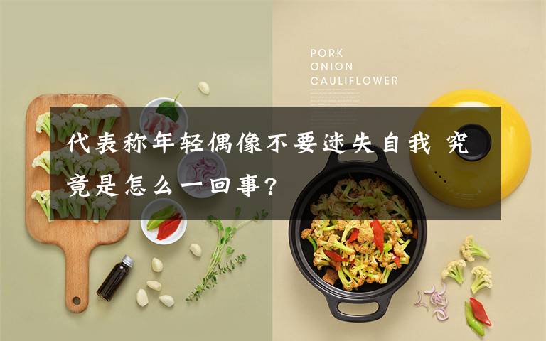 代表称年轻偶像不要迷失自我 究竟是怎么一回事?