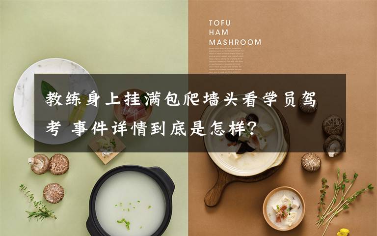 教练身上挂满包爬墙头看学员驾考 事件详情到底是怎样?