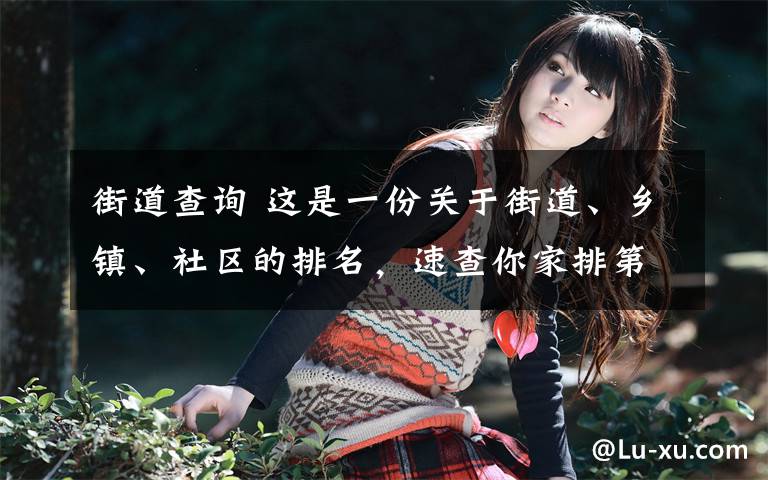 街道查询 这是一份关于街道、乡镇、社区的排名,速查你家排第几?