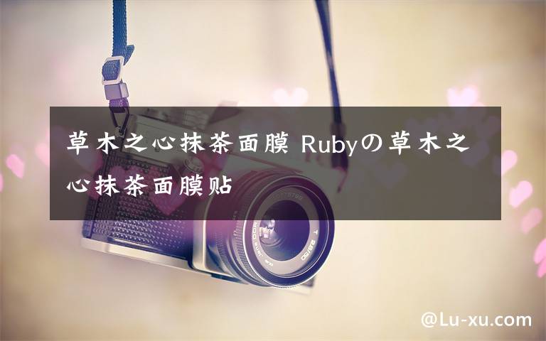 草木之心抹茶面膜 Rubyの草木之心抹茶面膜贴