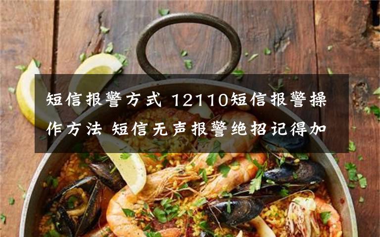 短信报警方式 12110短信报警操作方法 短信无声报警绝招记得加区号