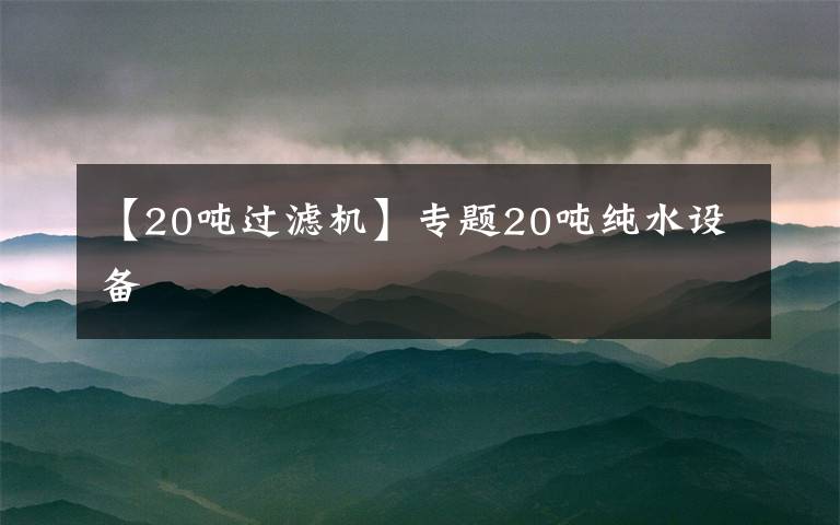 【20吨过滤机】专题20吨纯水设备