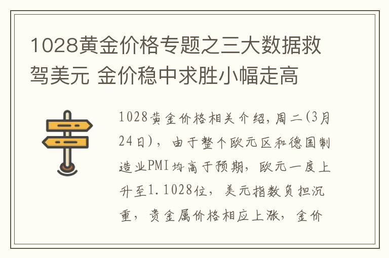 1028黄金价格专题之三大数据救驾美元 金价稳中求胜小幅走高