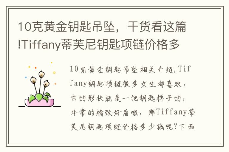10克黄金钥匙吊坠,干货看这篇!Tiffany蒂芙尼钥匙项链价格多少钱 含义是什么