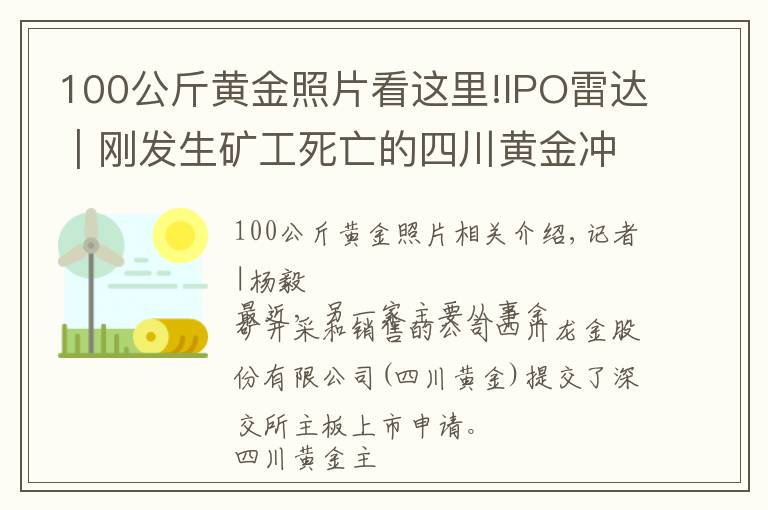 100公斤黄金照片看这里!IPO雷达｜刚发生矿工死亡的四川黄金冲主板，销售数据打架，与紫金矿业关联交易占比高