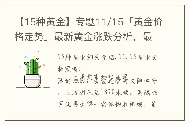 【15种黄金】专题11/15「黄金价格走势」最新黄金涨跌分析,最新白银策略指导