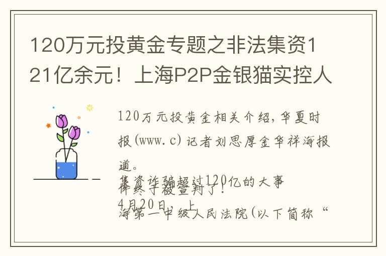 120万元投黄金专题之非法集资121亿余元！上海P2P金银猫实控人被判无期，P2P存量风险如何处置？