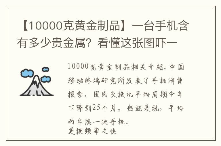 【10000克黄金制品】一台手机含有多少贵金属？看懂这张图吓一跳，购买手机的正确方式