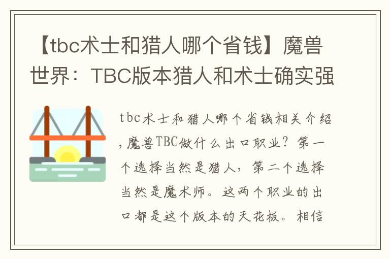 【tbc术士和猎人哪个省钱】魔兽世界：TBC版本猎人和术士确实强，但是盗贼后期也有机会