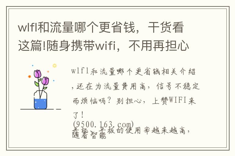 wlfl和流量哪个更省钱，干货看这篇!随身携带wifi，不用再担心高额的流量费用了