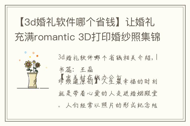 【3d婚礼软件哪个省钱】让婚礼充满romantic 3D打印婚纱照集锦
