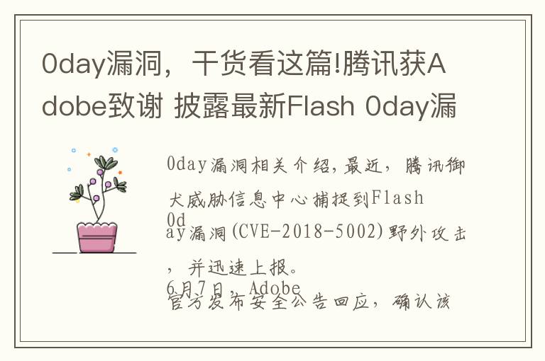 0day漏洞,干货看这篇!腾讯获Adobe致谢 披露最新Flash 0day漏洞利用原理