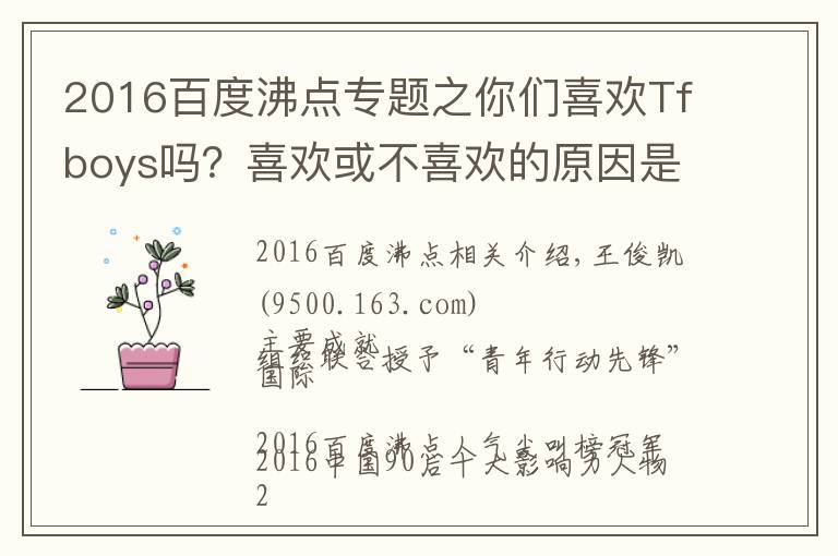 2016百度沸点专题之你们喜欢Tfboys吗?喜欢或不喜欢的原因是什么呢?