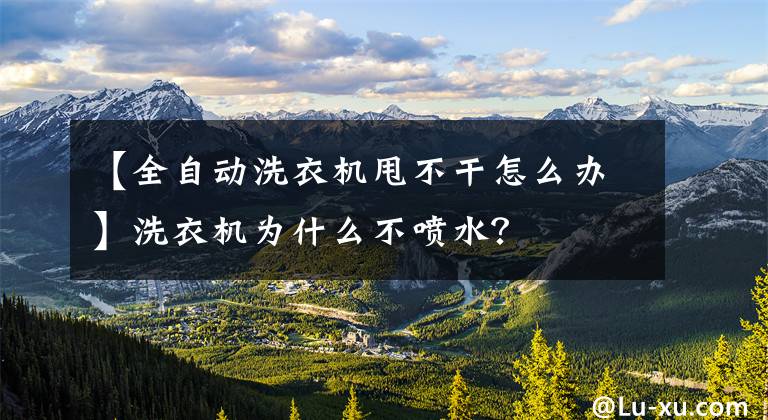 【全自动洗衣机甩不干怎么办】洗衣机为什么不喷水?