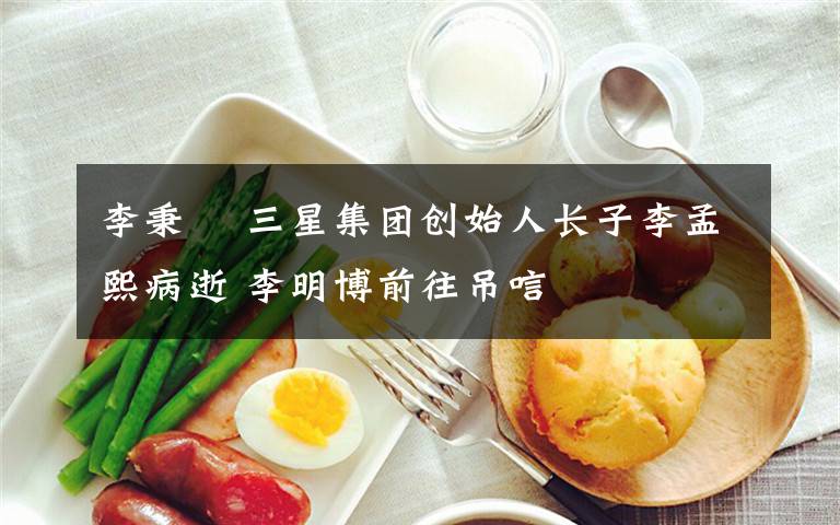 李秉喆 三星集团创始人长子李孟熙病逝 李明博前往吊唁