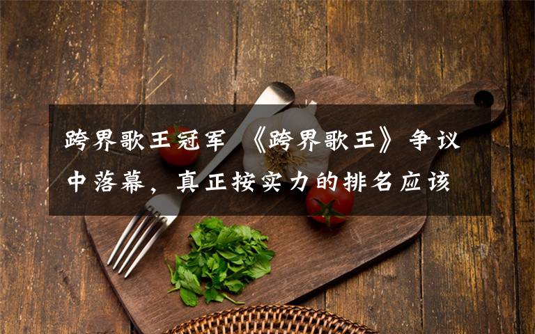 跨界歌王冠军 《跨界歌王》争议中落幕,真正按实力的排名应该是这样的