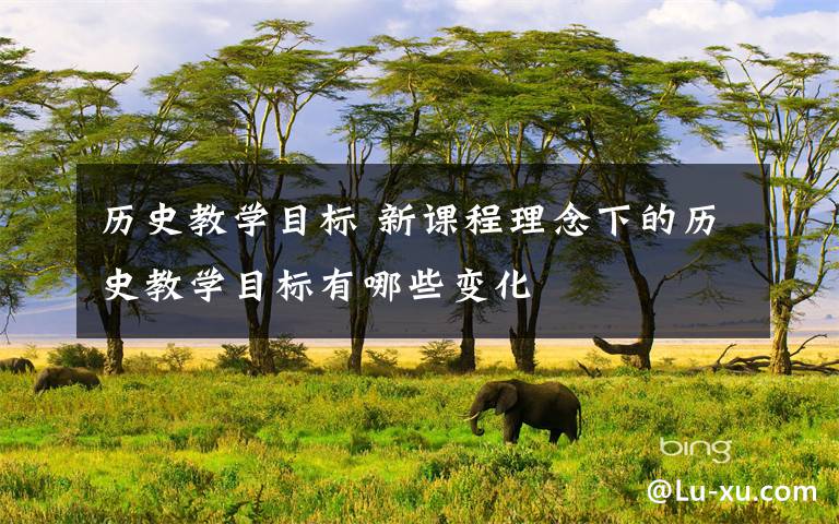 历史教学目标 新课程理念下的历史教学目标有哪些变化