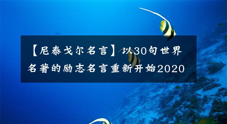 【尼泰戈尔名言】以30句世界名著的励志名言重新开始2020!