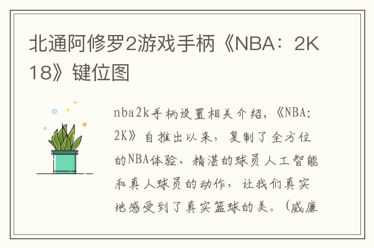 北通阿修罗2游戏手柄《NBA:2K18》键位图