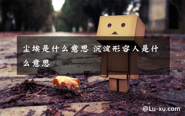 尘埃是什么意思 沉淀形容人是什么意思