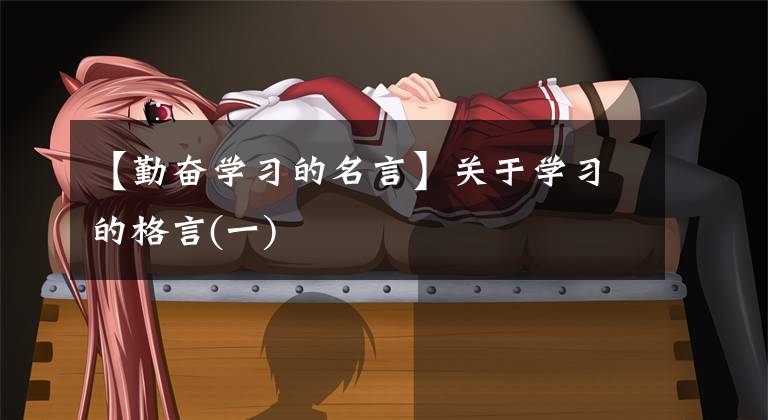 【勤奋学习的名言】关于学习的格言(一)