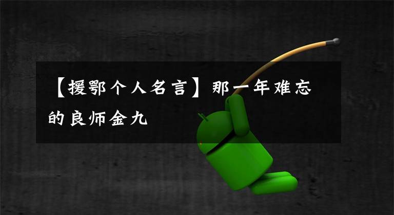 【援鄂个人名言】那一年难忘的良师金九