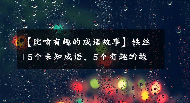 【比喻有趣的成语故事】铁丝| 5个未知成语，5个有趣的故事藏在里面