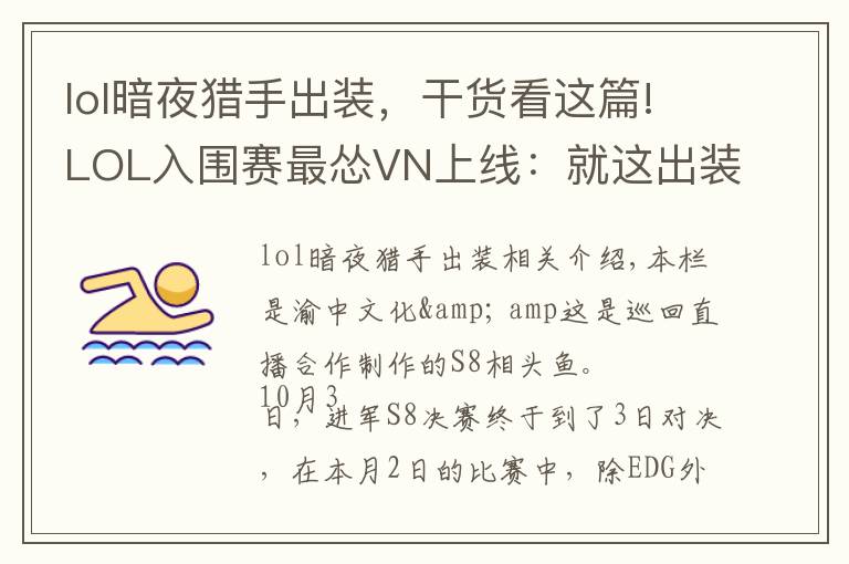 lol暗夜猎手出装,干货看这篇!LOL入围赛最怂VN上线:就这出装还想1V5,结果惨被巴西RNG教育