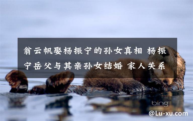 翁云帆娶杨振宁的孙女真相 杨振宁岳父与其亲孙女结婚 家人关系太混乱翁帆也糊涂