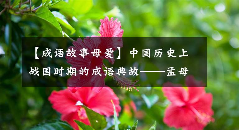 【成语故事母爱】中国历史上战国时期的成语典故——孟母三千