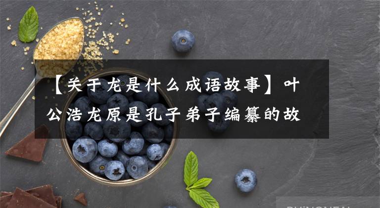 【关于龙是什么成语故事】叶公浩龙原是孔子弟子编纂的故事,其中“龙”是指特别的人。