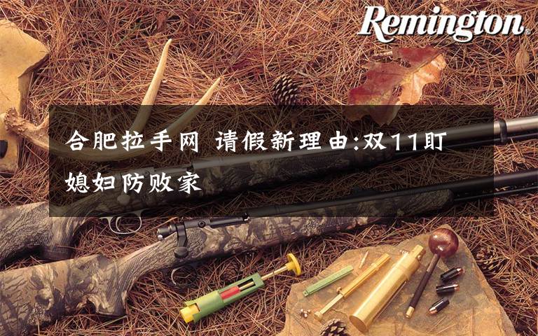 合肥拉手网 请假新理由:双11盯媳妇防败家