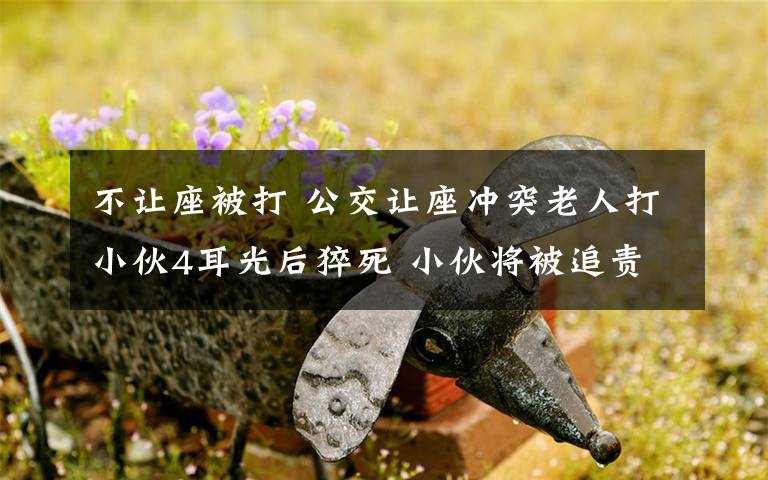 不让座被打 公交让座冲突老人打小伙4耳光后猝死 小伙将被追责引争议