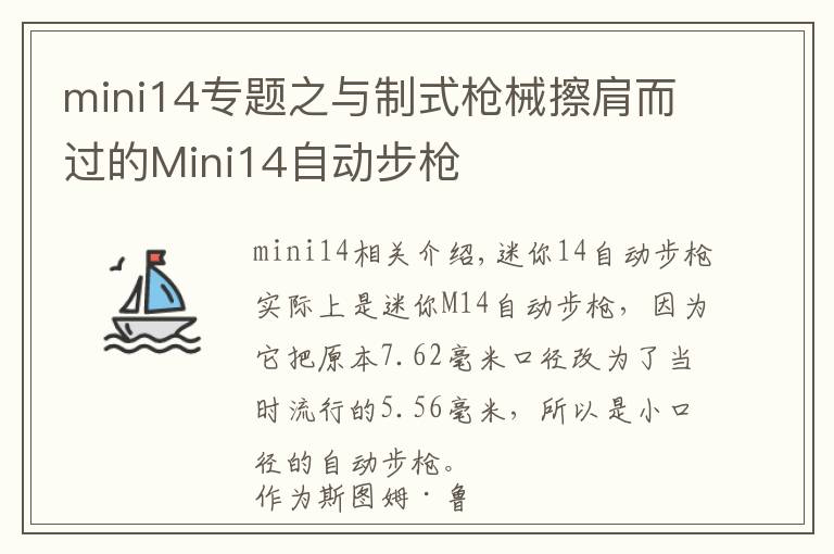 mini14专题之与制式枪械擦肩而过的Mini14自动步枪