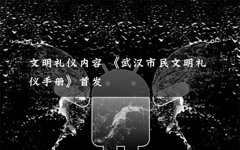 文明礼仪内容 《武汉市民文明礼仪手册》首发