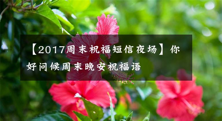 【2017周末祝福短信夜场】你好问候周末晚安祝福语