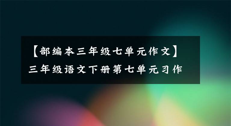 【部编本三年级七单元作文】三年级语文下册第七单元习作《国宝大熊猫》写作指导及范文鉴赏