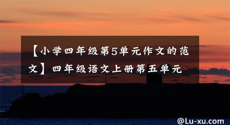 【小学四年级第5单元作文的范文】四年级语文上册第五单元作文《生活万花筒》作文指导及范文