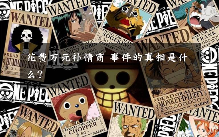 花费万元补情商 事件的真相是什么?