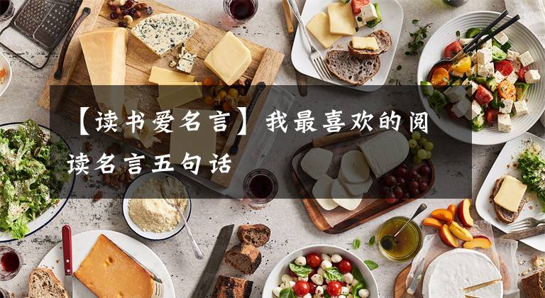 【读书爱名言】我最喜欢的阅读名言五句话