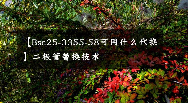 【Bsc25-3355-58可用什么代换】二极管替换技术