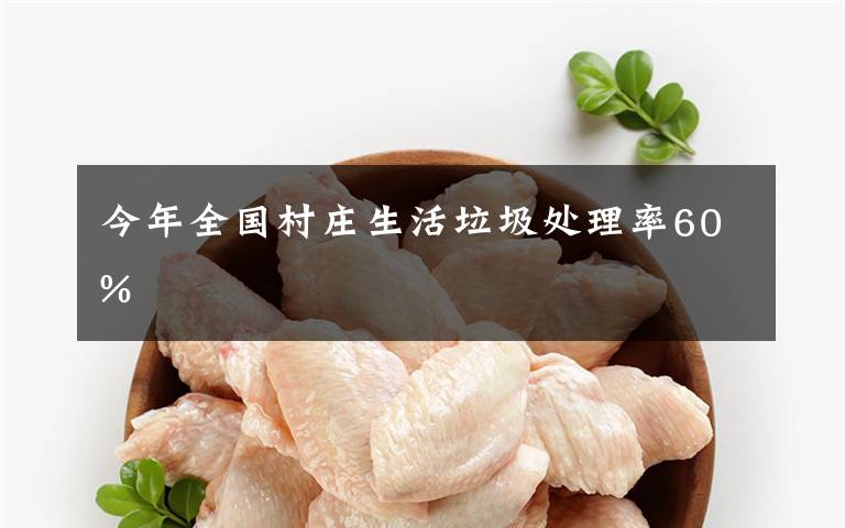 今年全国村庄生活垃圾处理率60%