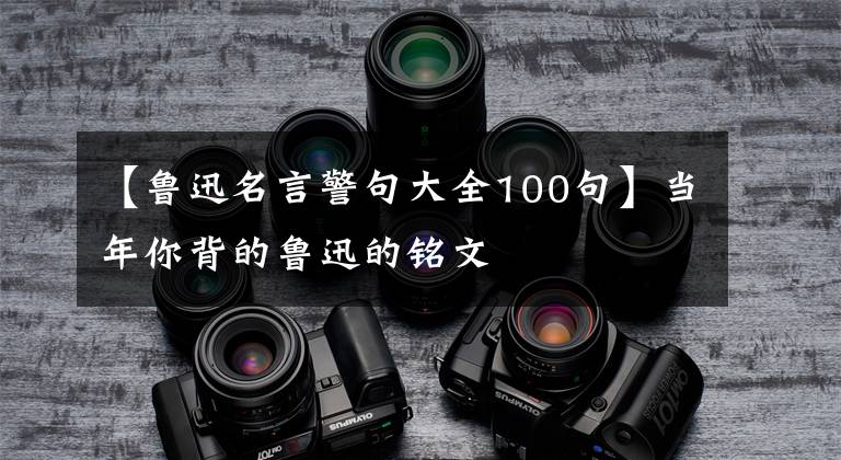 【鲁迅名言警句大全100句】当年你背的鲁迅的铭文