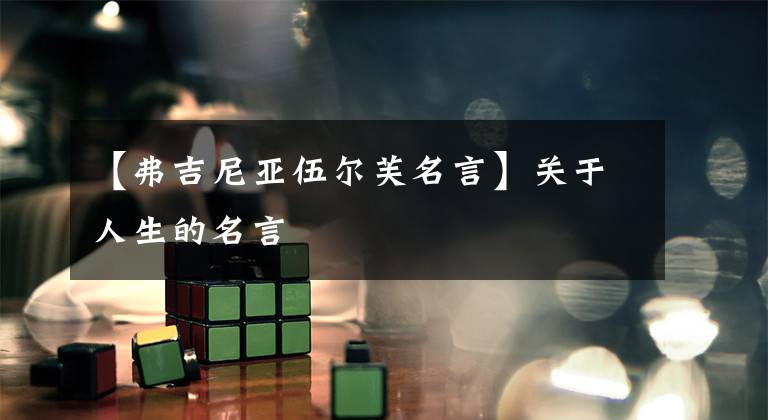 【弗吉尼亚伍尔芙名言】关于人生的名言