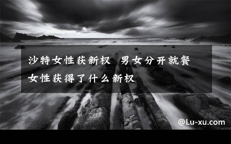沙特女性获新权  男女分开就餐女性获得了什么新权