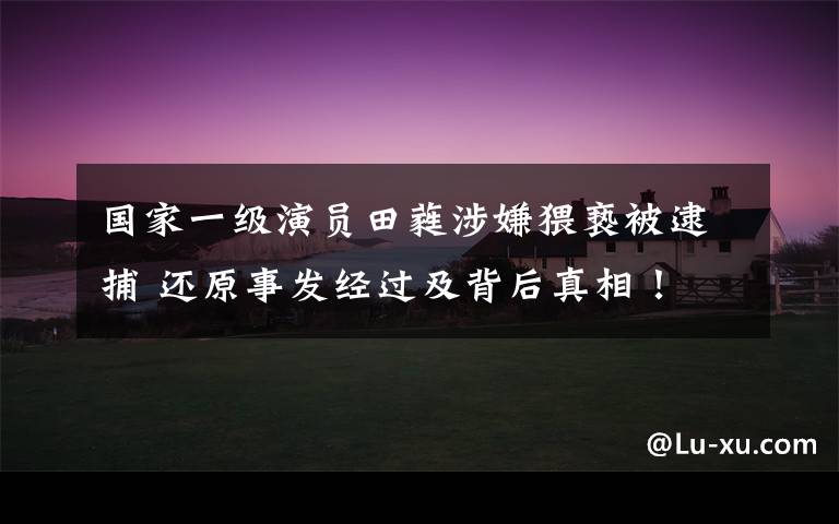 国家一级演员田蕤涉嫌猥亵被逮捕 还原事发经过及背后真相!