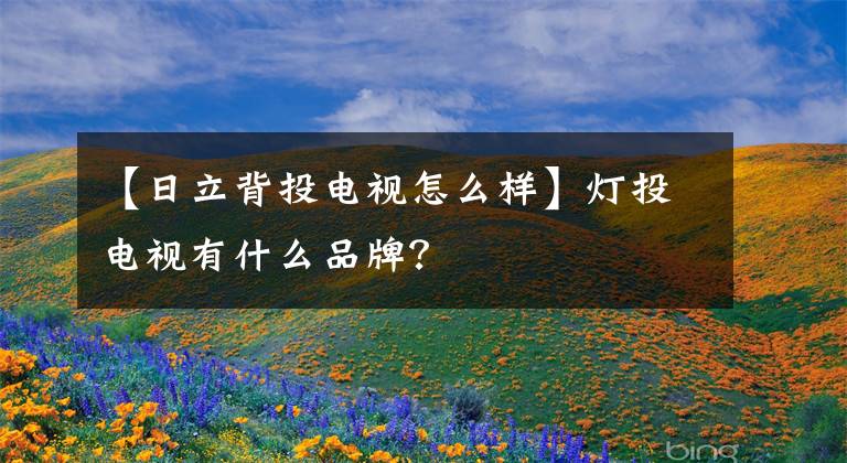 【日立背投电视怎么样】灯投电视有什么品牌?