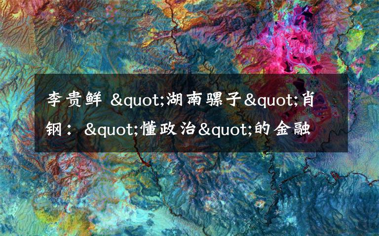 李贵鲜 "湖南骡子"肖钢:"懂政治"的金融家掌舵证监会