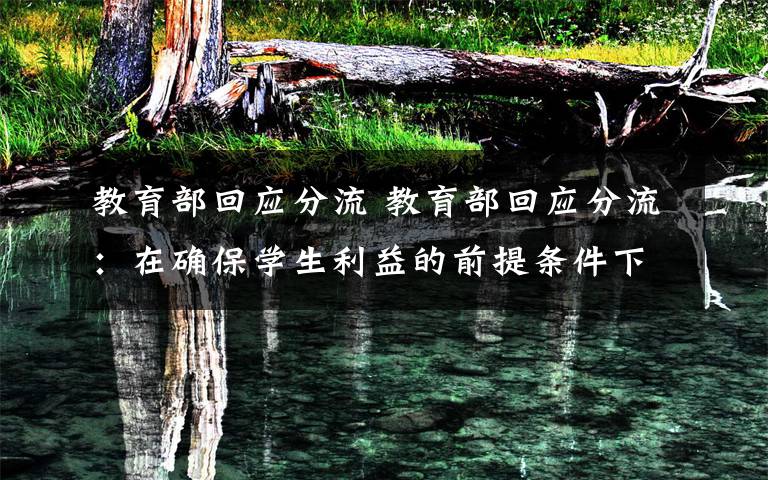 教育部回应分流 教育部回应分流:在确保学生利益的前提条件下 推进消除大班额